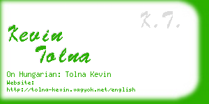 kevin tolna business card